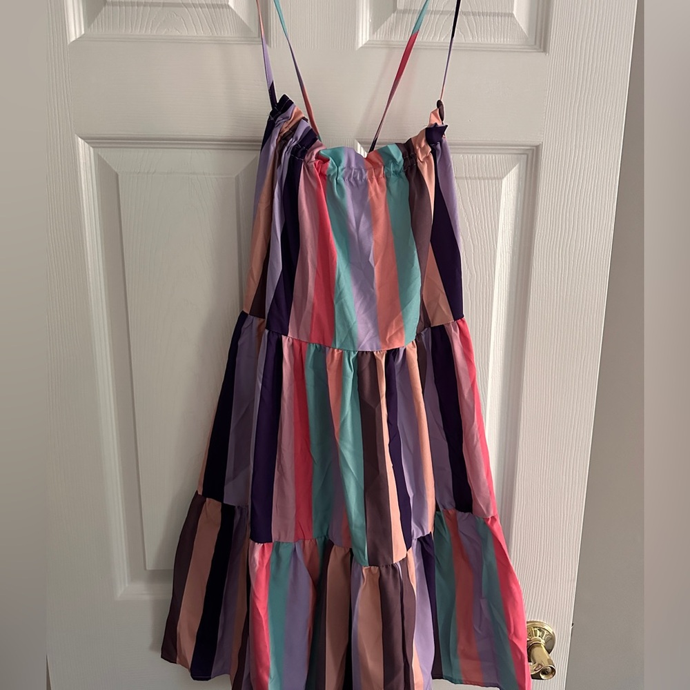 Fun stripped dress.
